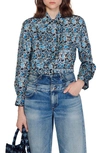 SANDRO GOURMANDE FLORAL SILK SHIRT