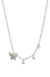 MEIRA T DIAMOND BUTTERFLY PENDANT NECKLACE