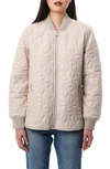 Bernardo Quilted Liner Jacket In Eggshell