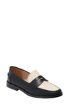 Jack Rogers Tipson Penny Loafer In Black/ Ivory