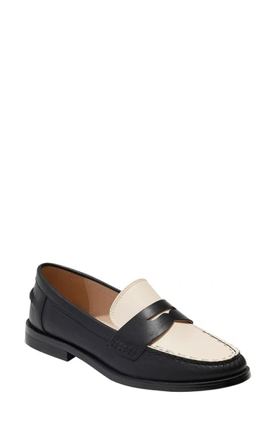 Jack Rogers Tipson Penny Loafer In Black/ivory