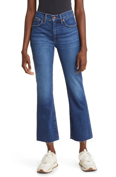 Madewell Kick Out Raw Hem Crop Jeans In Brinton Wash