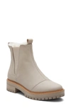 Toms Dakota Faux Fur Lined Chelsea Boot In Pebble Grey