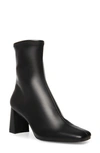 Steve Madden Harli Womens Faux Leather Square Toe Ankle Boots In Black