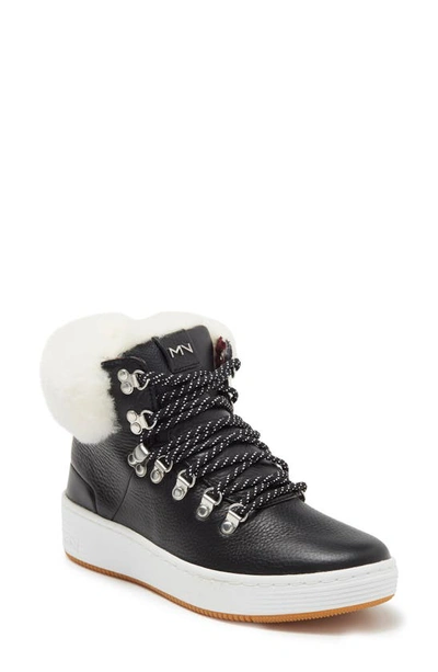 Skechers Palmilla-anda Genuine Sheepskin Lined Boot In Black