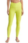 Beyond Yoga At Your Leisure High Waist Leggings In Lime Citron Heather