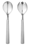 Georg Jensen Bernadotte 2-piece Stainless Steel Salad Spoon Set In Silver