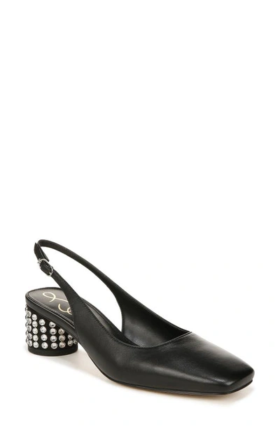 Sam Edelman Terra Gem Slingback Kitten Heel In Black