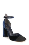 Sam Edelman Women's Christine Ankle Strap High Heel Pumps In Blue/black