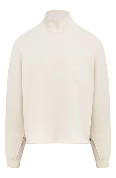 Hudson X Brandon Williams Men's Mock-neck Sweater In White