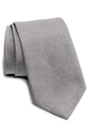 Jack Victor Bowman Solid Silk Blend Tie In Grey