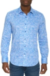Robert Graham Men's Stelvio Cotton-stretch Sport Shirt In Light Blue