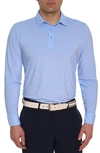 Robert Graham Men's Alastor Stretch-knit Polo Shirt In Light Blue
