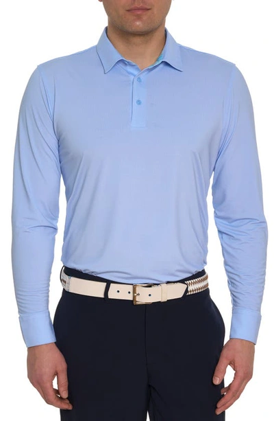 Robert Graham Men's Alastor Stretch-knit Polo Shirt In Light Blue