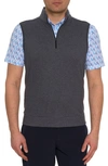 Robert Graham Treviso Knit Quarter Zip Vest In Charcoal