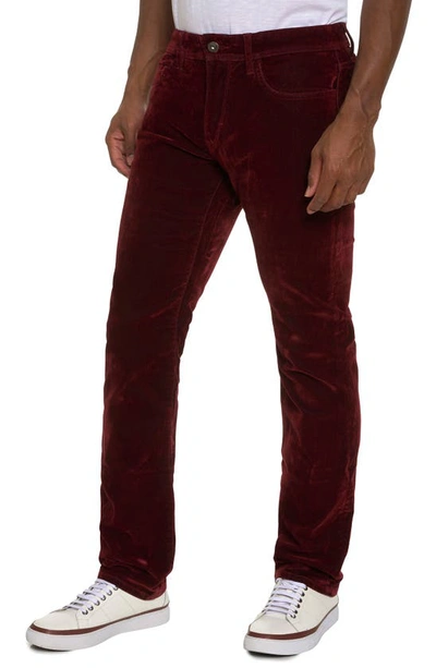 Robert Graham Celestial Velvet Pants In Burgundy