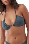 O'neill Saltwater Solids Embry Bikini Top In Slate