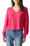 Michael Stars Vic Relaxed Brushed Jersey Top In Dark Voltage