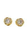 ALEXIS BITTAR ALEXIS BITTAR ASTERALES MOLTEN BEZEL STUD EARRINGS