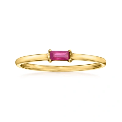 Rs Pure By Ross-simons Ruby Ring In 14kt Yellow Gold In Pink