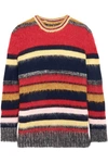 Alexa Chung Alexachung Striped Mohair Sweater In Blue,red,stripes,yellow