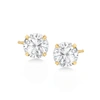 Ross-simons White Topaz Martini Stud Earrings In 14kt Yellow Gold In White