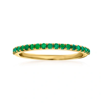 Rs Pure Ross-simons Emerald Ring In 14kt Yellow Gold In Multi