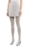 THEORY CHECK WOOL MINISKIRT