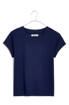 Madewell Brightside Rib T-shirt In Fresh Blueberry