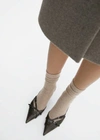 Mango Cashmere Socks Medium Brown