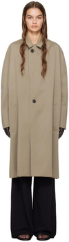 The Row Taupe Clancy Coat In Taupe