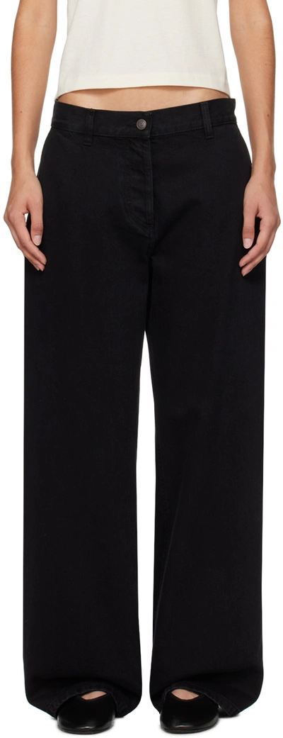 The Row High-waisted Wide-leg Jeans In Black