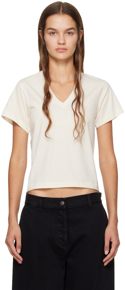 The Row Tala Cotton-jersey T-shirt In Ecru