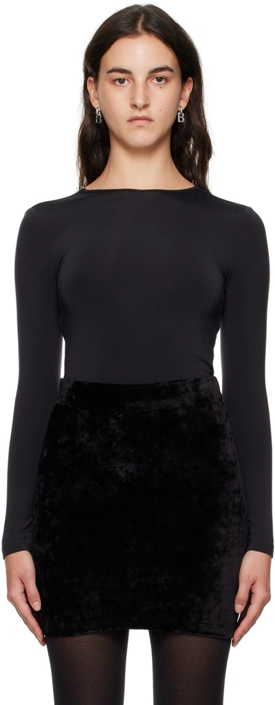 Balenciaga Black Knot Long Sleeve T-shirt In 1000 Black