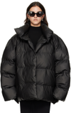 Balenciaga Wrap Oversize Puffer Jacket In 1000 Black