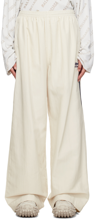 Balenciaga Off-white 3b Sports Icon Track Pants In 9000 White