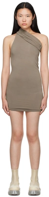 Entire Studios Brown Pillar Minidress In Tarnished Brown
