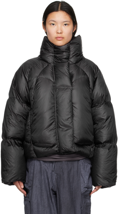 Entire Studios Quilted Down Jacket In Black