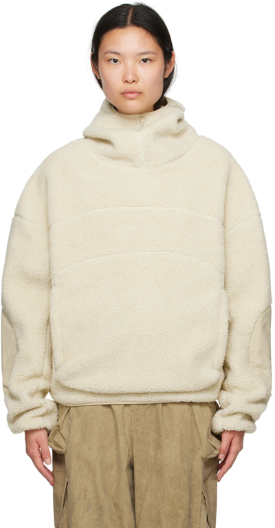 Entire Studios Off-white Fluffy Hoodie In Dune