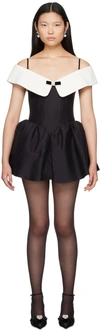 Shushu-tong Black Off-the-shoulder Minidress In Ba100 Black