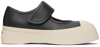 Marni Pablo Mary Jane Nappa Leather Sneakers In 00n99 Black