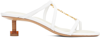 Jacquemus Pralu 45mm Leather Sandals In White
