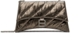 Balenciaga Crush Xs Chain Bag Metallized Quilted In 2564 Dark Bronze