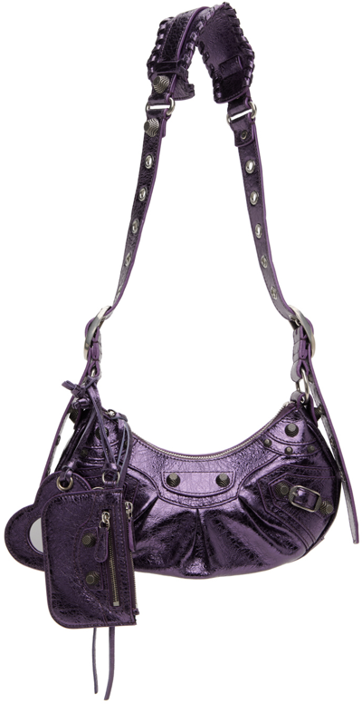 Balenciaga Purple Xs 'le Cagole' Bag In 5214 Met Mauve