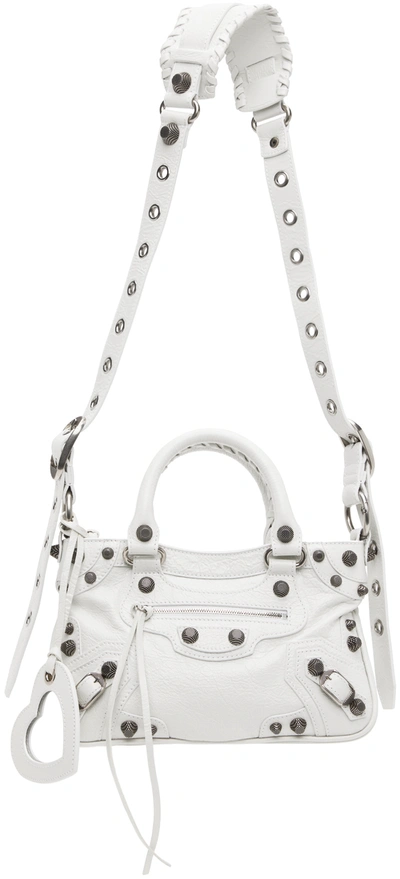 Balenciaga Small Neo Cagole City Bag In White