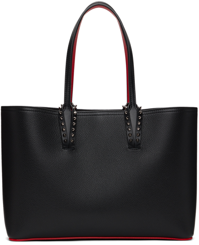 Christian Louboutin Cabata Small Leather Tote In Cm53 Black/black