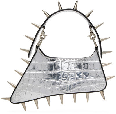 Marques' Almeida Silver Spiked Bag In Metallic