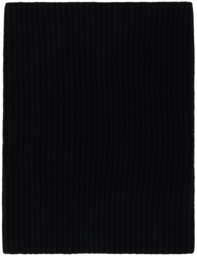 Lisa Yang Ribbed-knit Cashmere Scarf In Bl Black