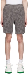 Givenchy 4g Cotton-blend Terry Bermuda Shorts In 056-titanium