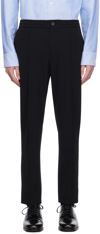 SOLID HOMME BLACK TAPERED TROUSERS